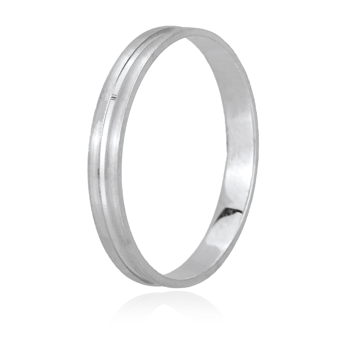 Textured White Gold Wedding Ring  2.4mm