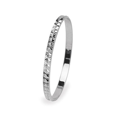 Textured White Gold Wedding Ring  1.7mm