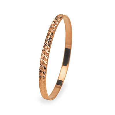 Textured Rose Gold Wedding Ring  1.7mm