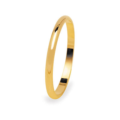 Half Round Classic Wedding Ring Yellow Gold 2.2mm