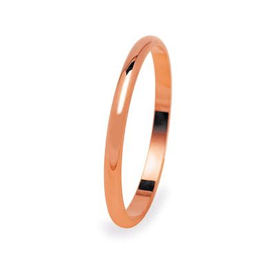 Half Round Classic Wedding Ring Rose Gold 2.2mm