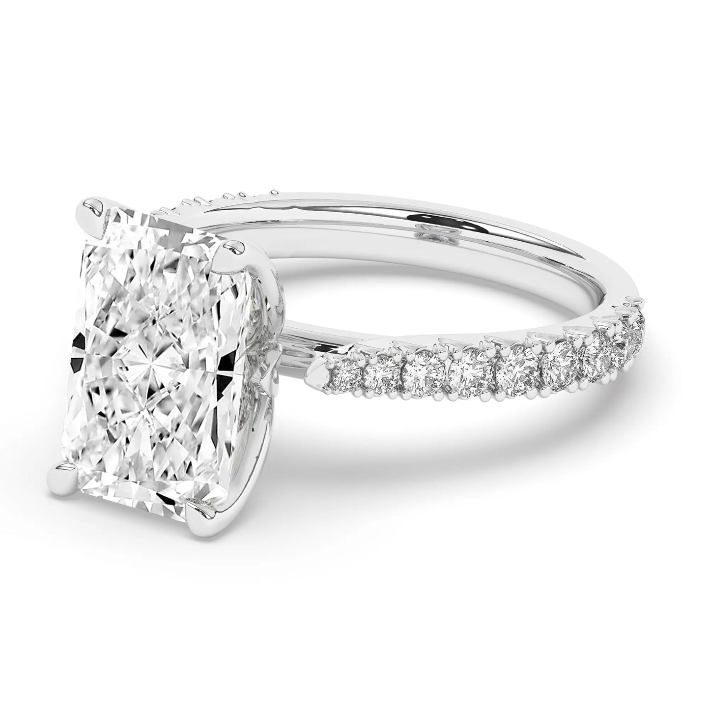 FR2976 Radiant cut 0.50ct D VVS2 White Gold