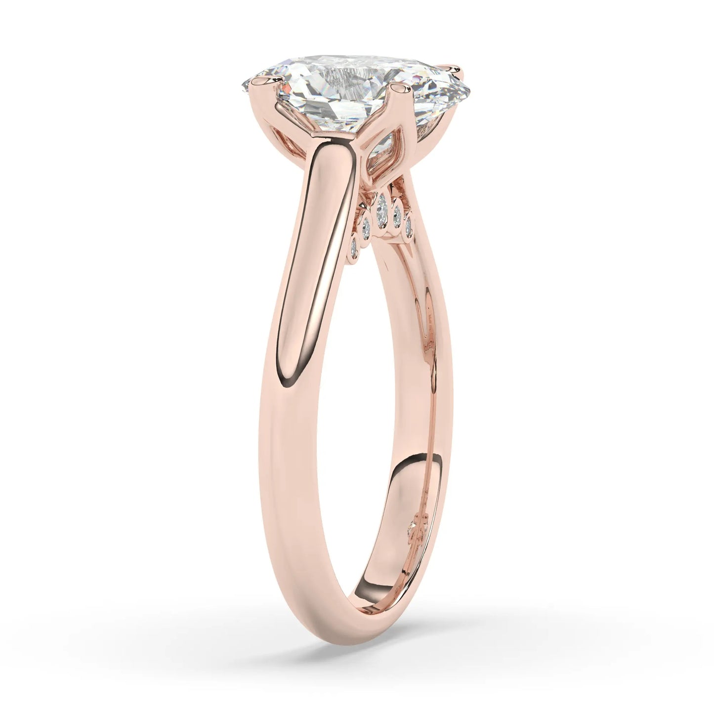 FR2962 Oval Cut 0.50ct D VVS2 Rose Gold