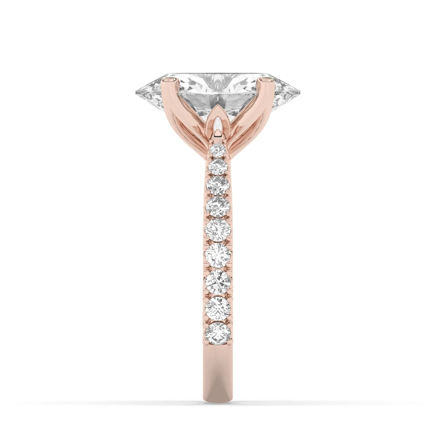 FR2976 Oval 0.50ct D VVS2 Rose Gold