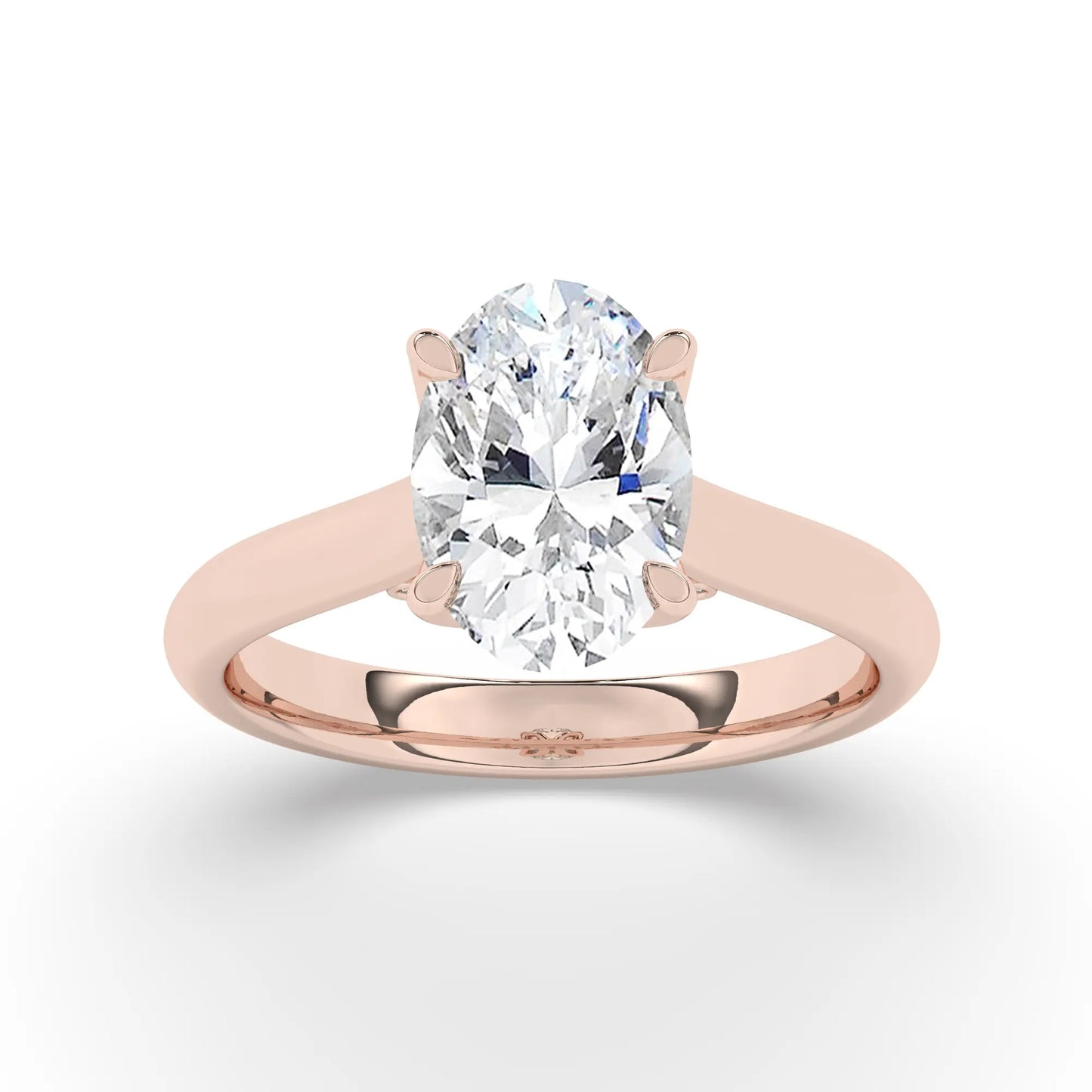 FR2962 Oval Cut 0.50ct D VVS2 Rose Gold