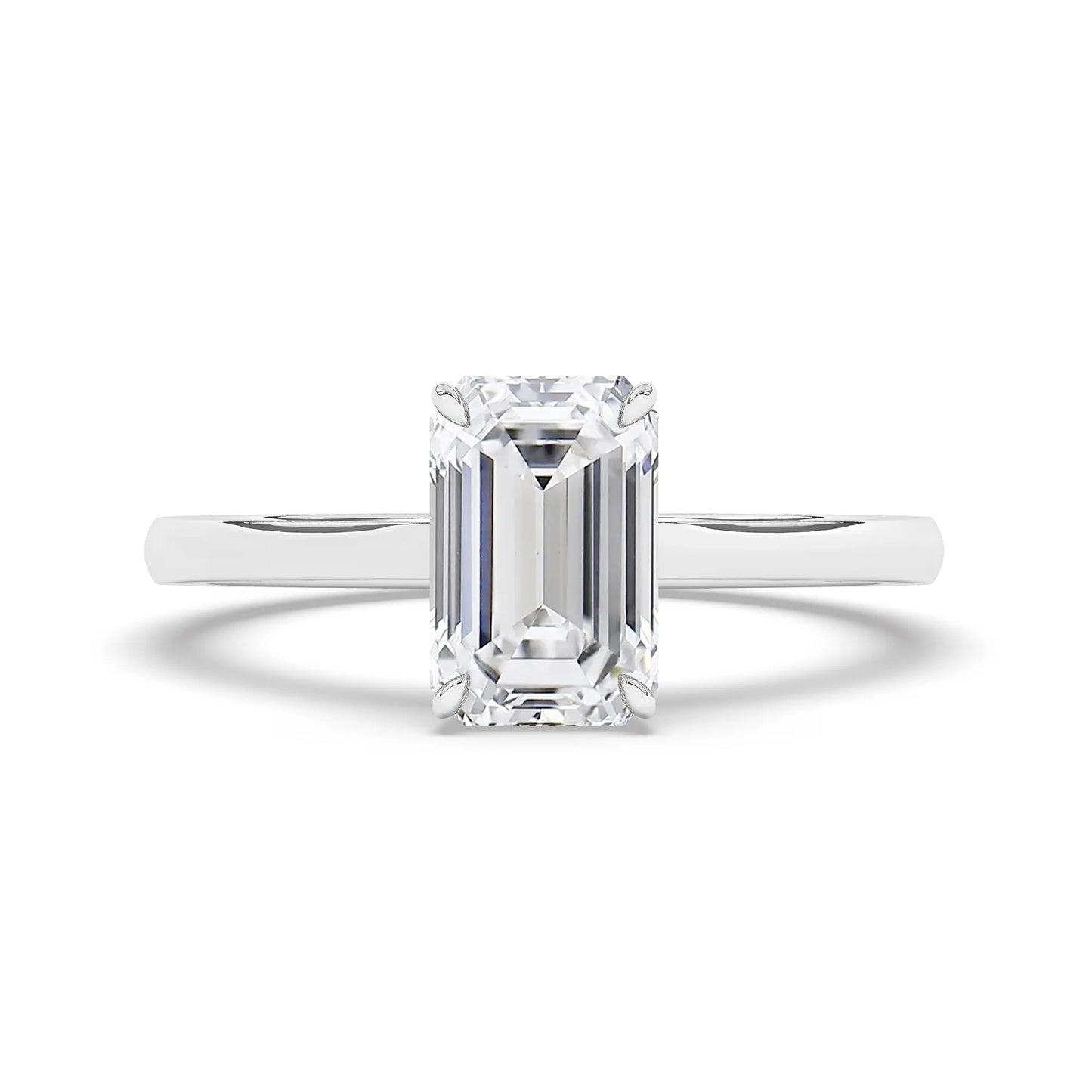 FR2963 Emerald Cut 0.50ct D VVS2 White Gold