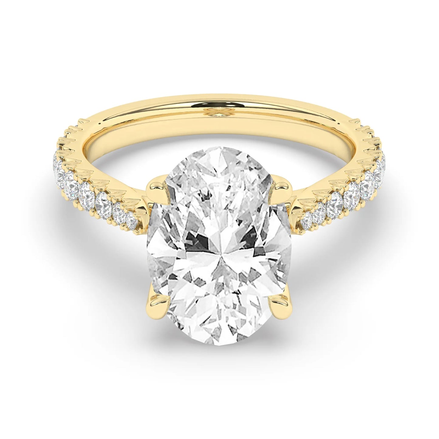 FR2976 Oval 0.50ct D VVS2 Yellow Gold