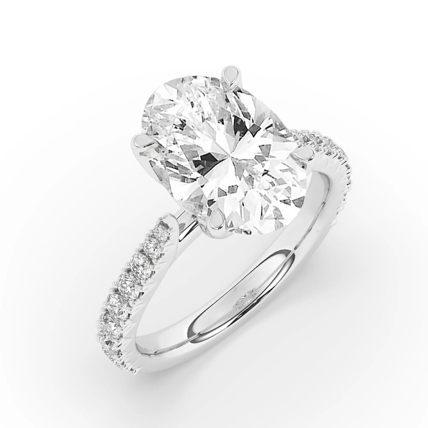 FR2976 Oval 0.50ct D VVS2 White Gold