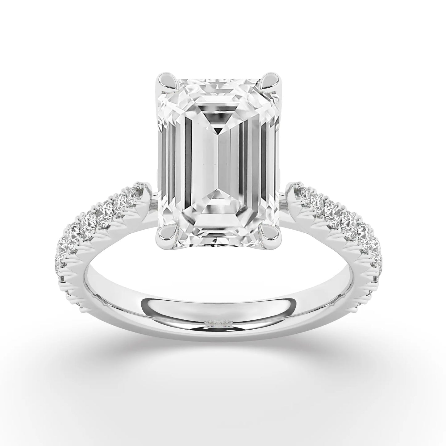 FR2976 Emerald cut 0.50ct D VVS2 White Gold