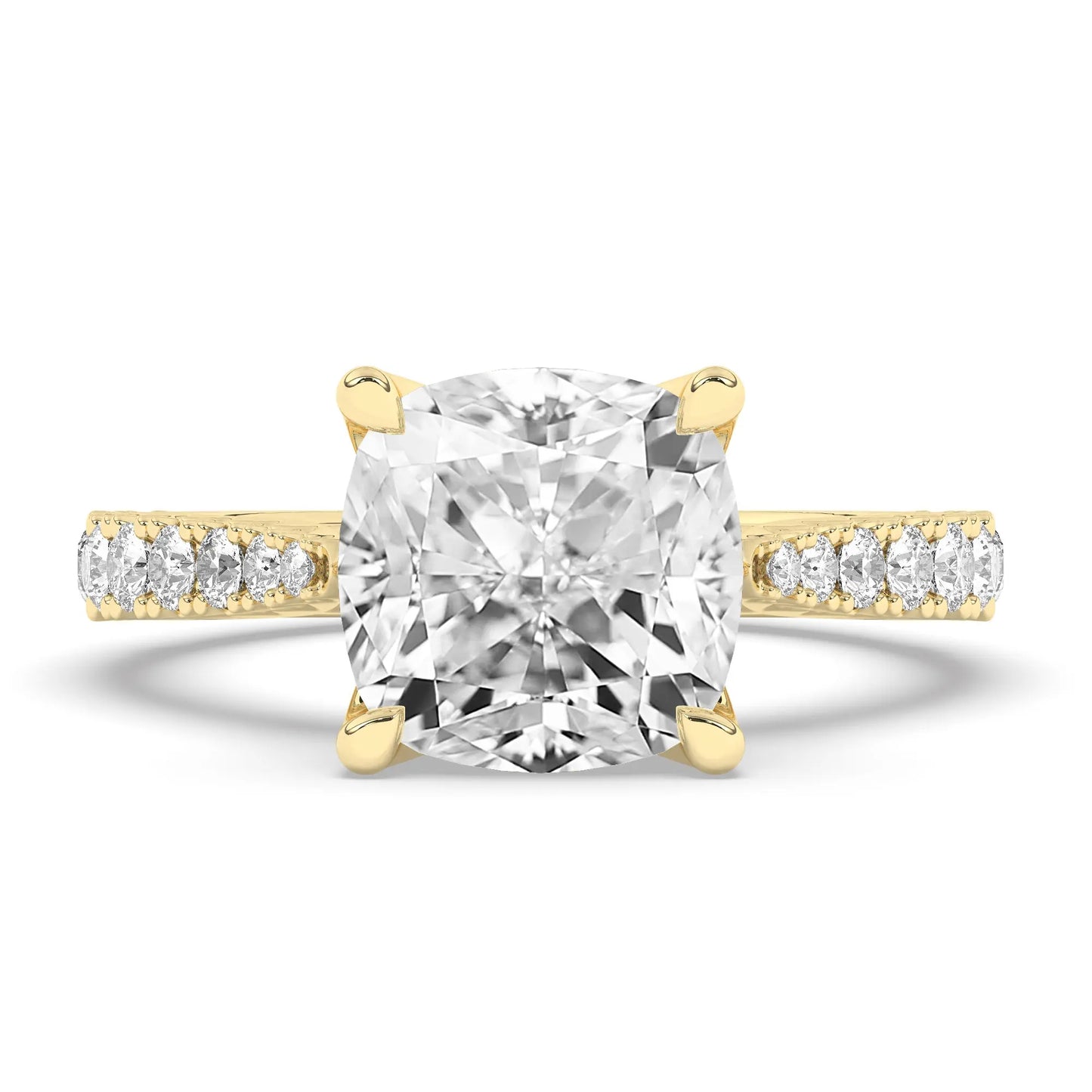 FR2976 Cushion brilliant 0.50ct D VVS2 Yellow Gold