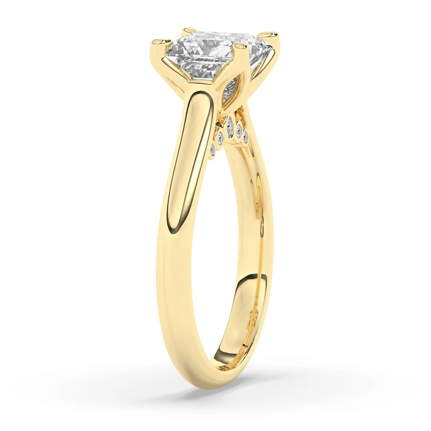 FR2962 Princess 0.50ct D VVS2 Yellow Gold