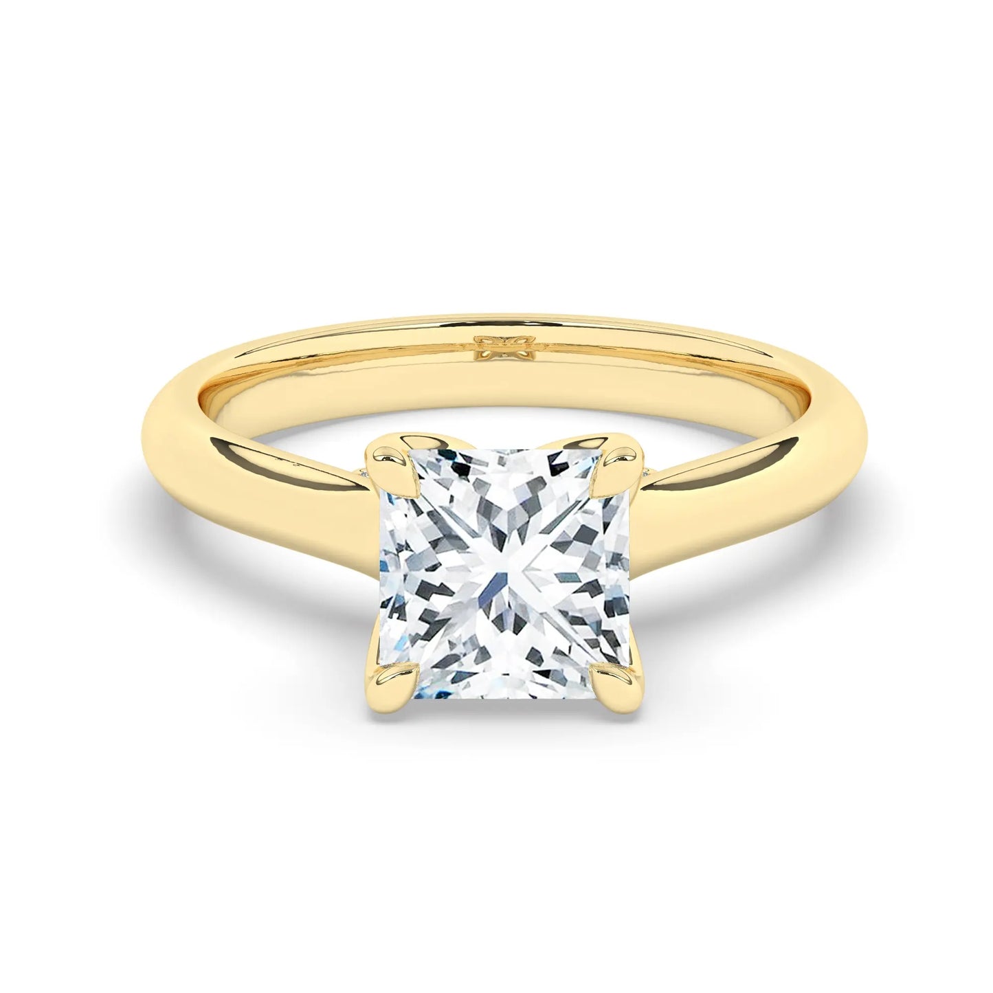 FR2962 Princess 0.50ct D VVS2 Yellow Gold