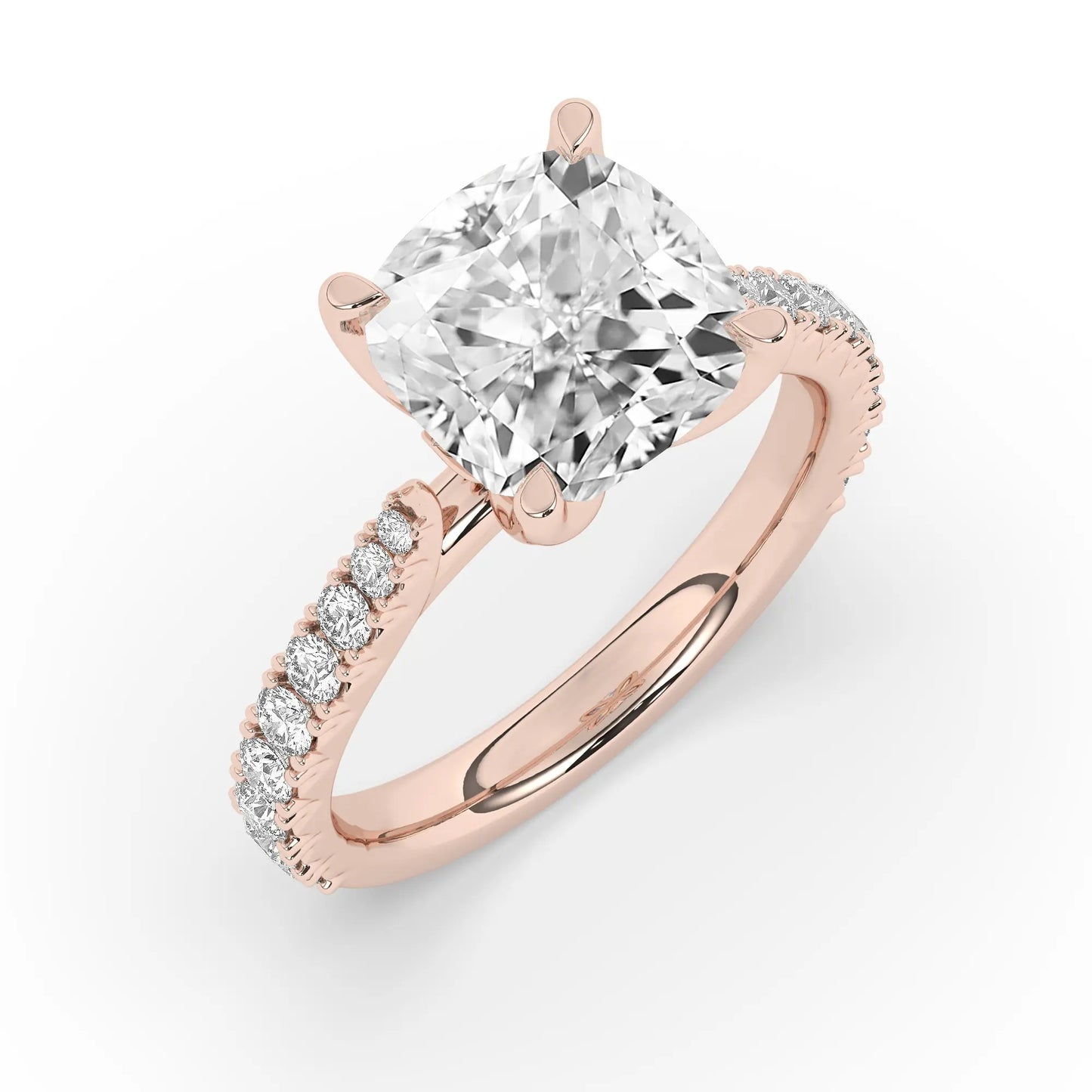 FR2976 Cushion brilliant 0.50ct D VVS2 Rose Gold