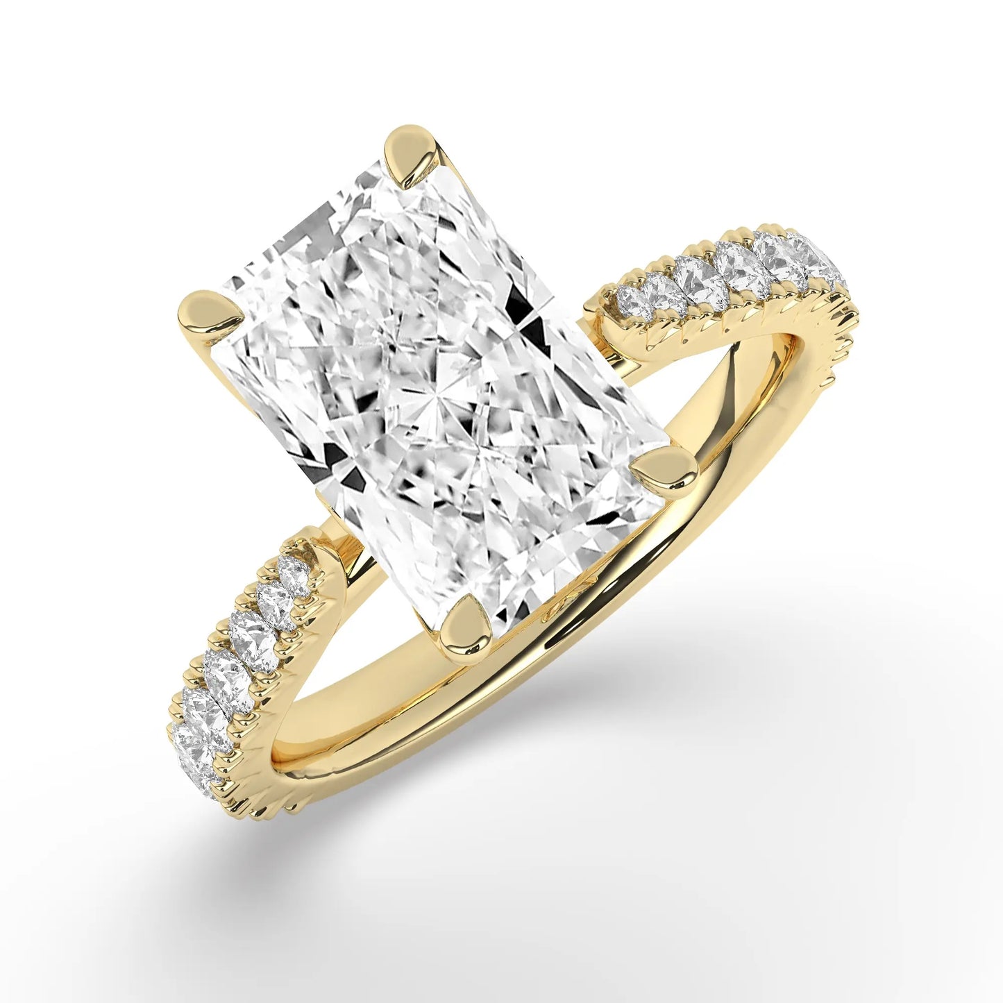 FR2976 Radiant cut 0.50ct D VVS2 Yellow Gold