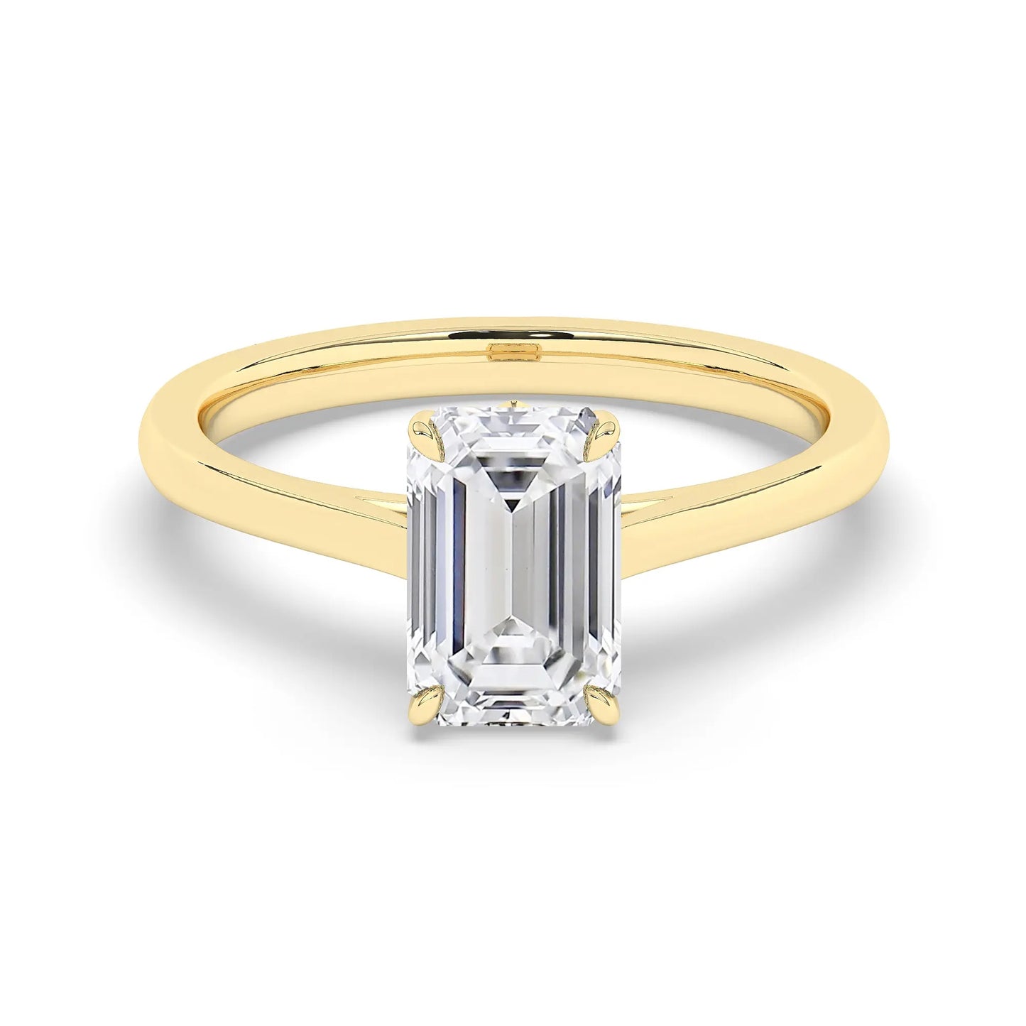 FR2963 Emerald Cut 0.50ct D VVS2 Yellow Gold