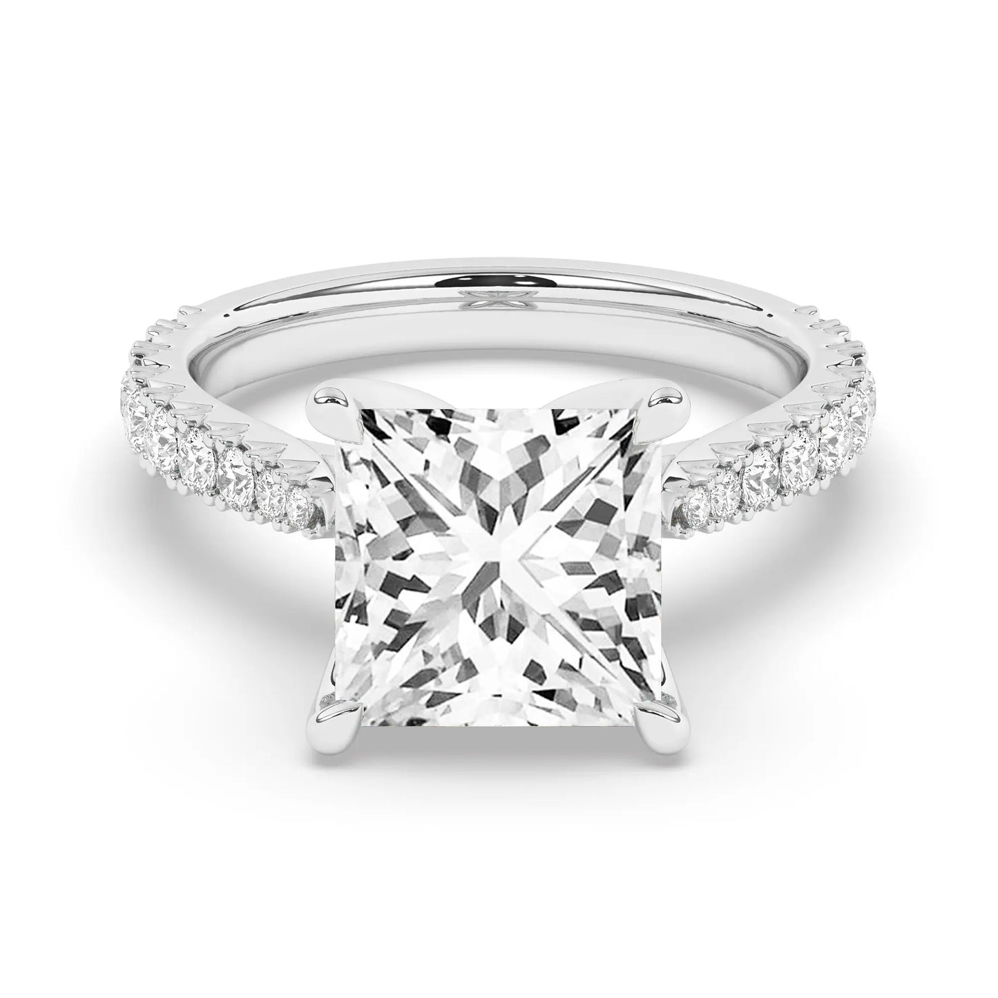 FR2976 Princess cut 0.50ct D VVS2 White Gold