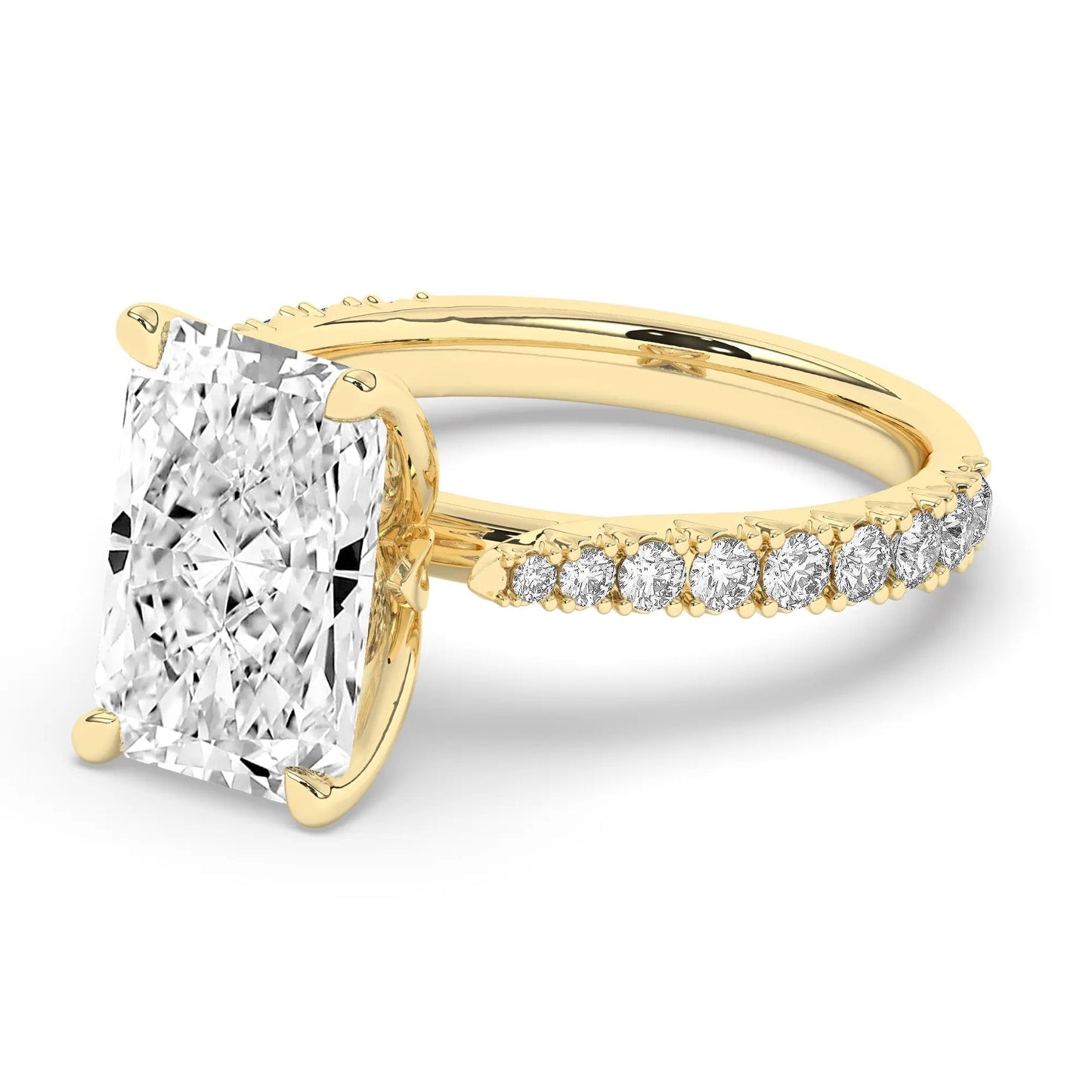 FR2976 Radiant cut 0.50ct D VVS2 Yellow Gold