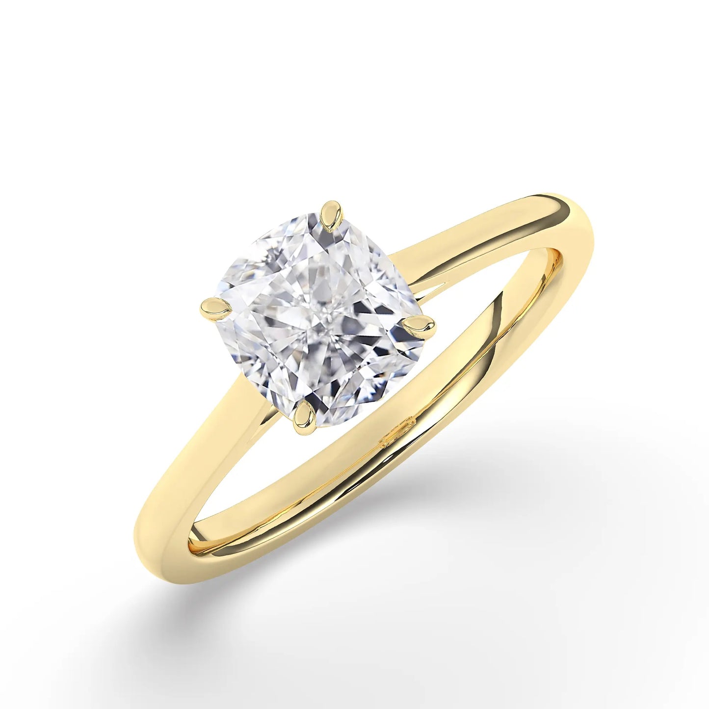 FR2963 Cushion Cut 0.50ct D VVS2 Yellow Gold