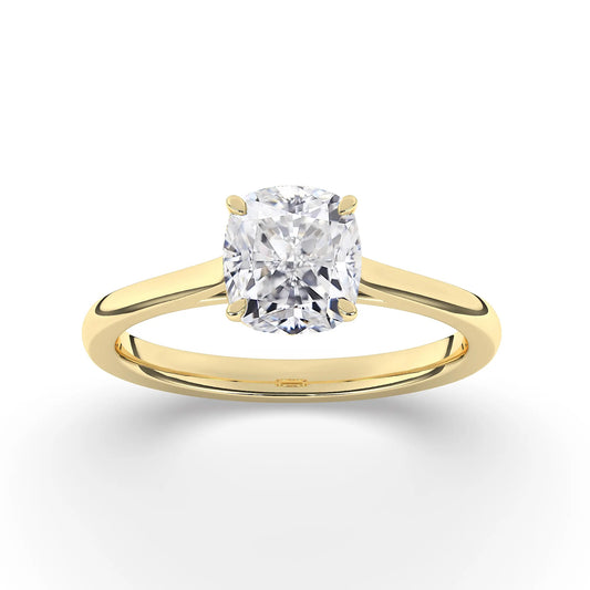 FR2963 Cushion Cut 0.50ct D VVS2 Yellow Gold