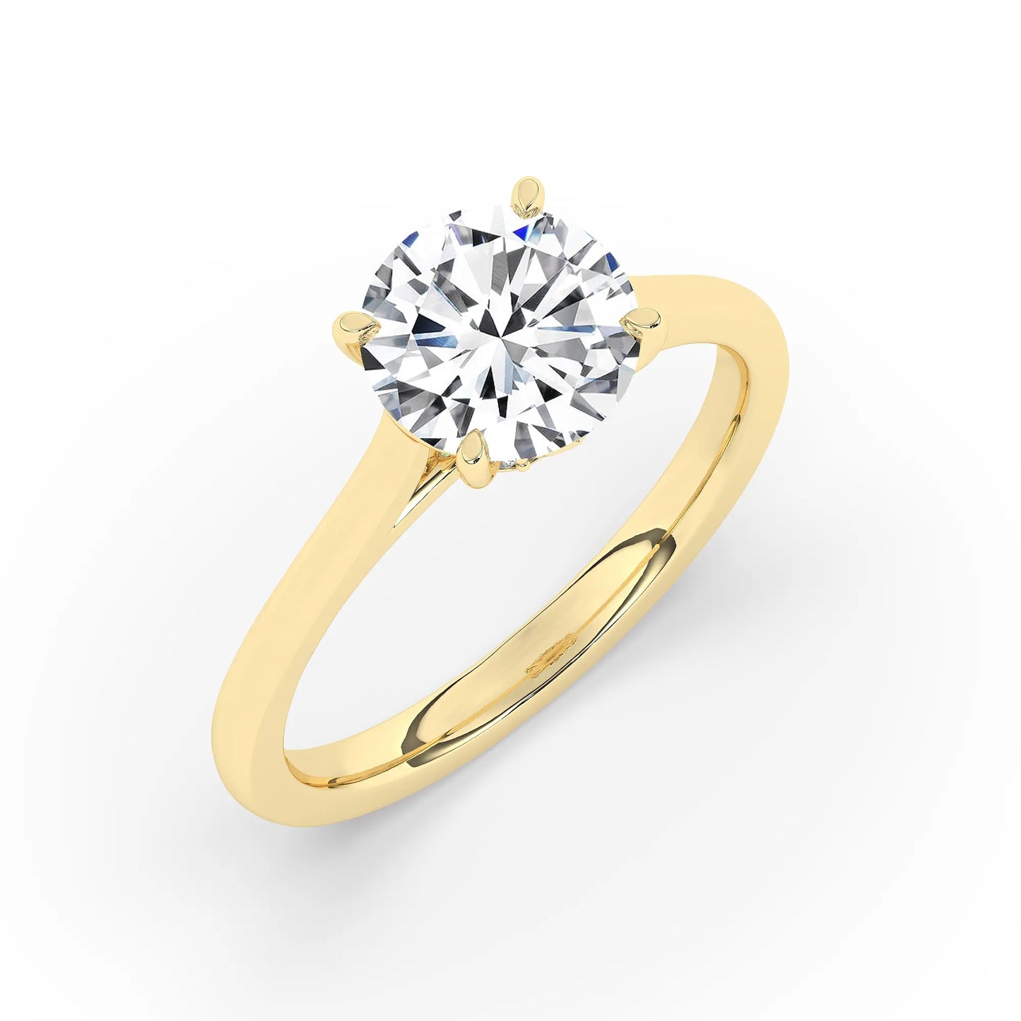 FR2963 Round Briliant 0.50ct D VVS2 Yellow Gold