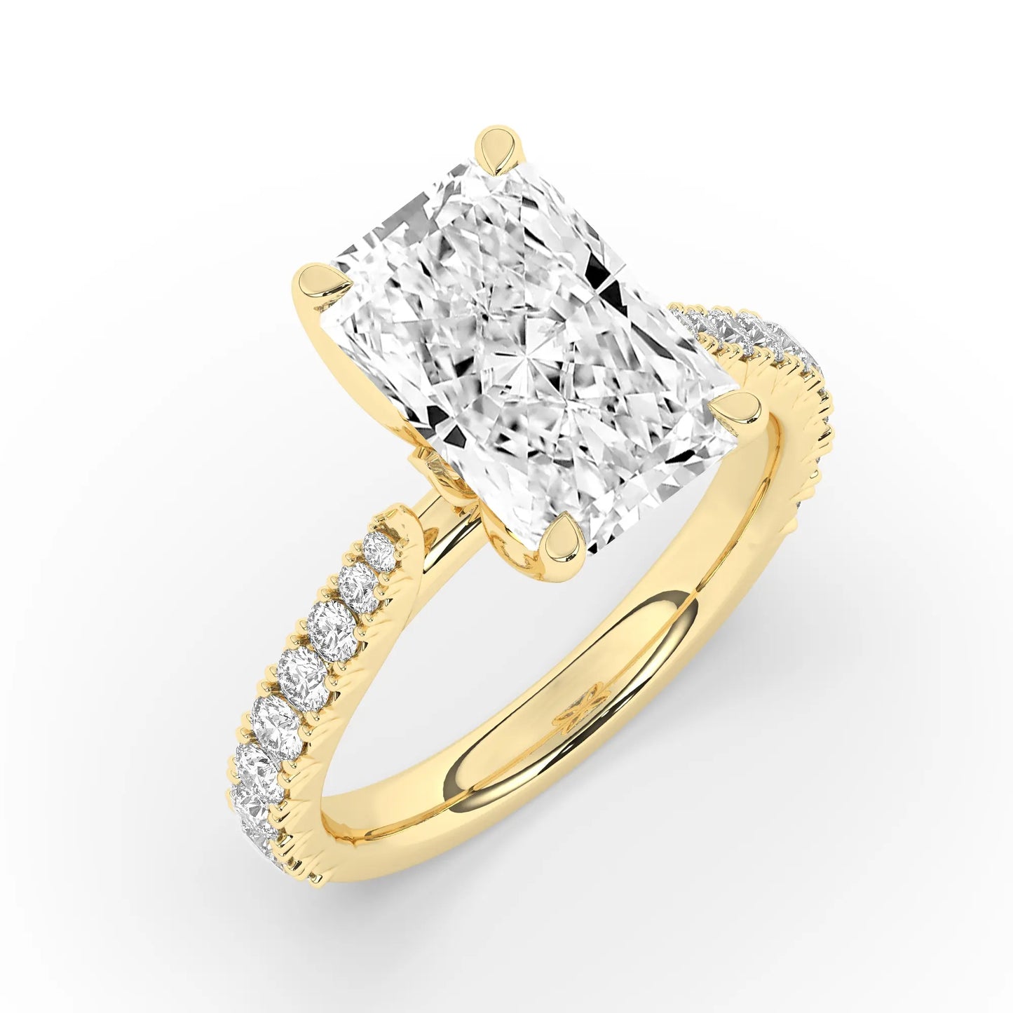 FR2976 Radiant cut 0.50ct D VVS2 Yellow Gold