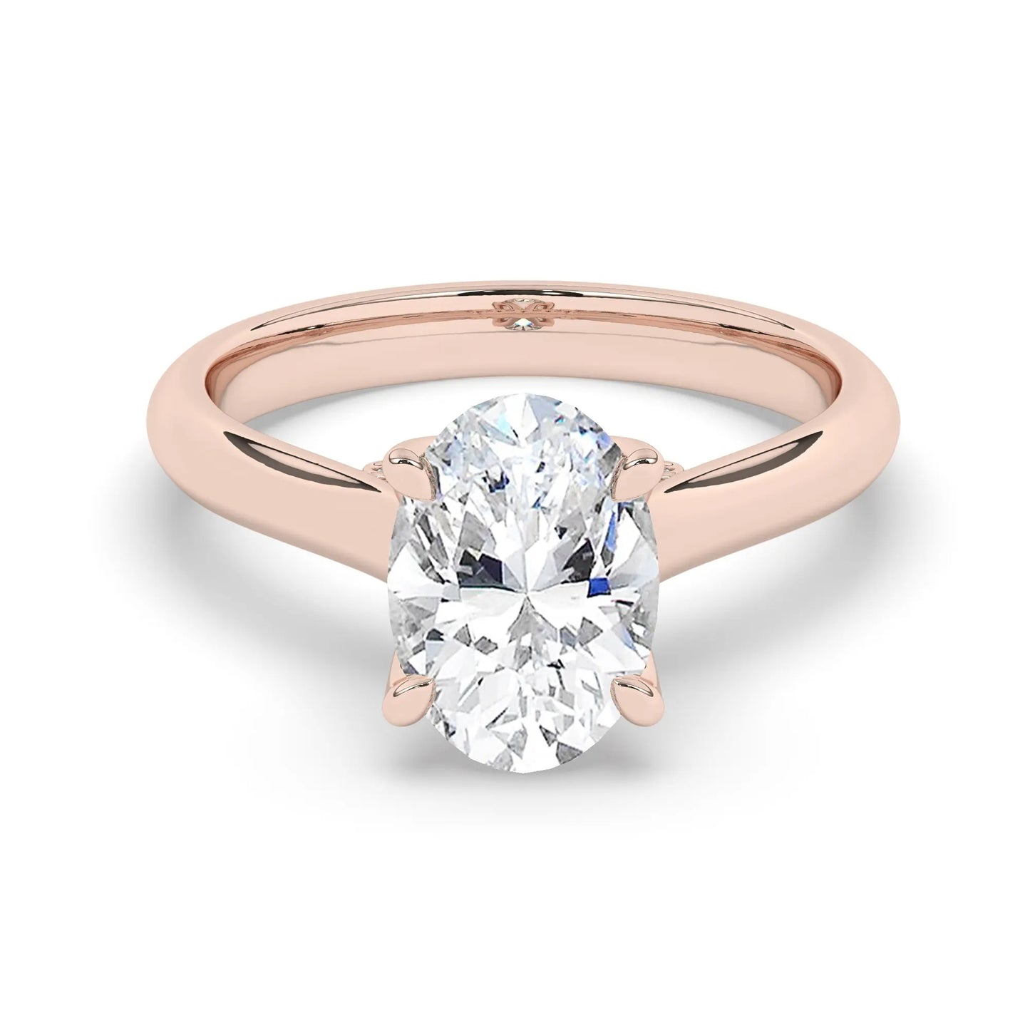 FR2962 Oval Cut 0.50ct D VVS2 Rose Gold