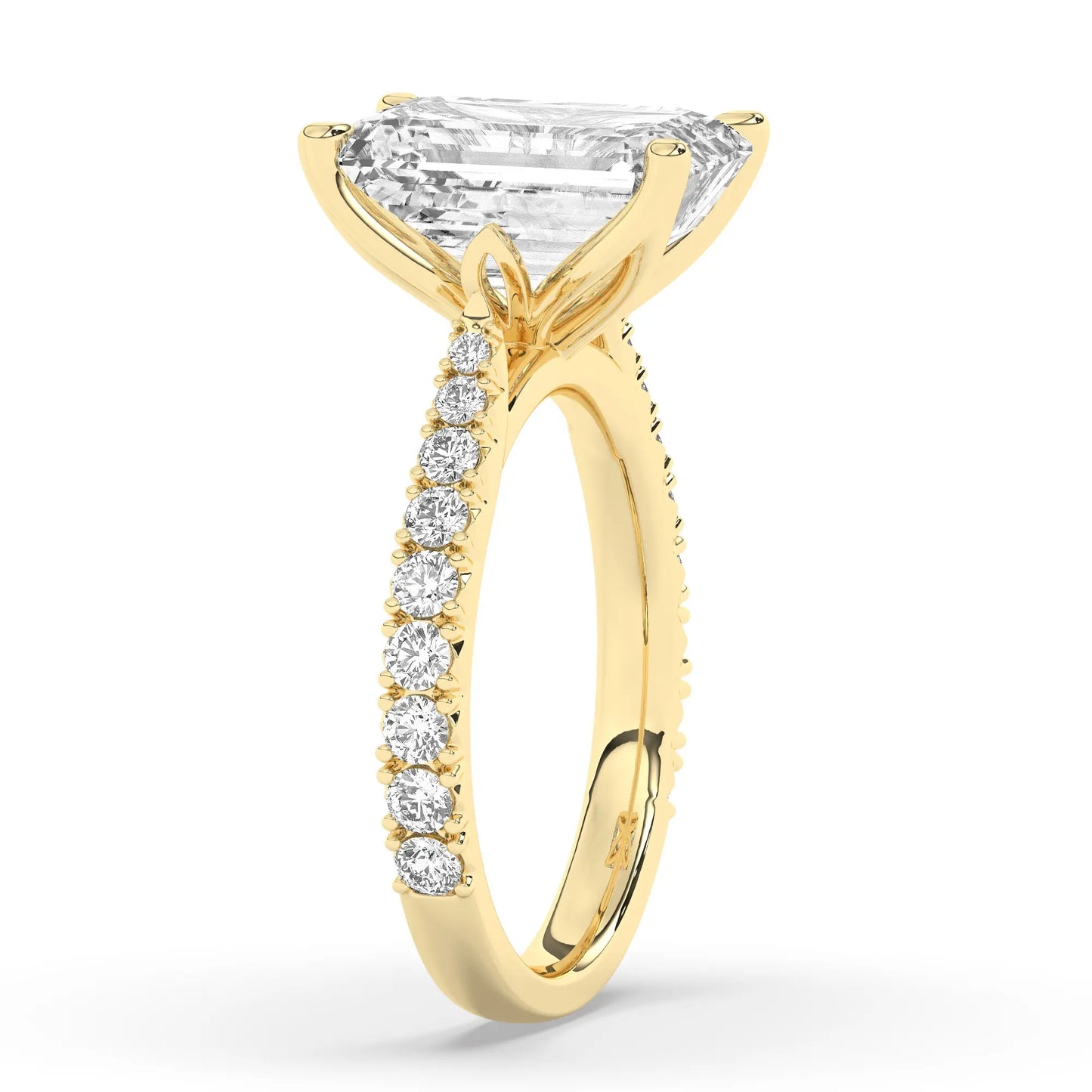 FR2976 Radiant cut 0.50ct D VVS2 Yellow Gold