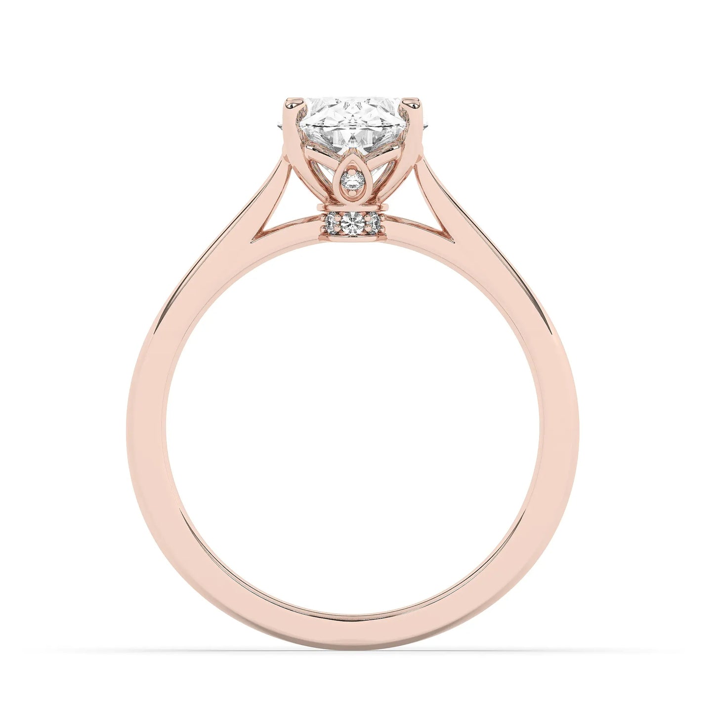 FR2963 Oval cut 0.50ct D VVS2 Rose Gold