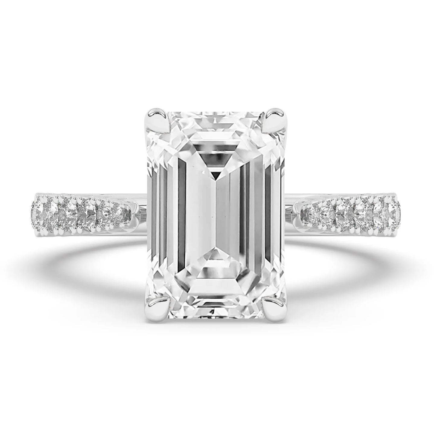 FR2976 Emerald cut 0.50ct D VVS2 White Gold