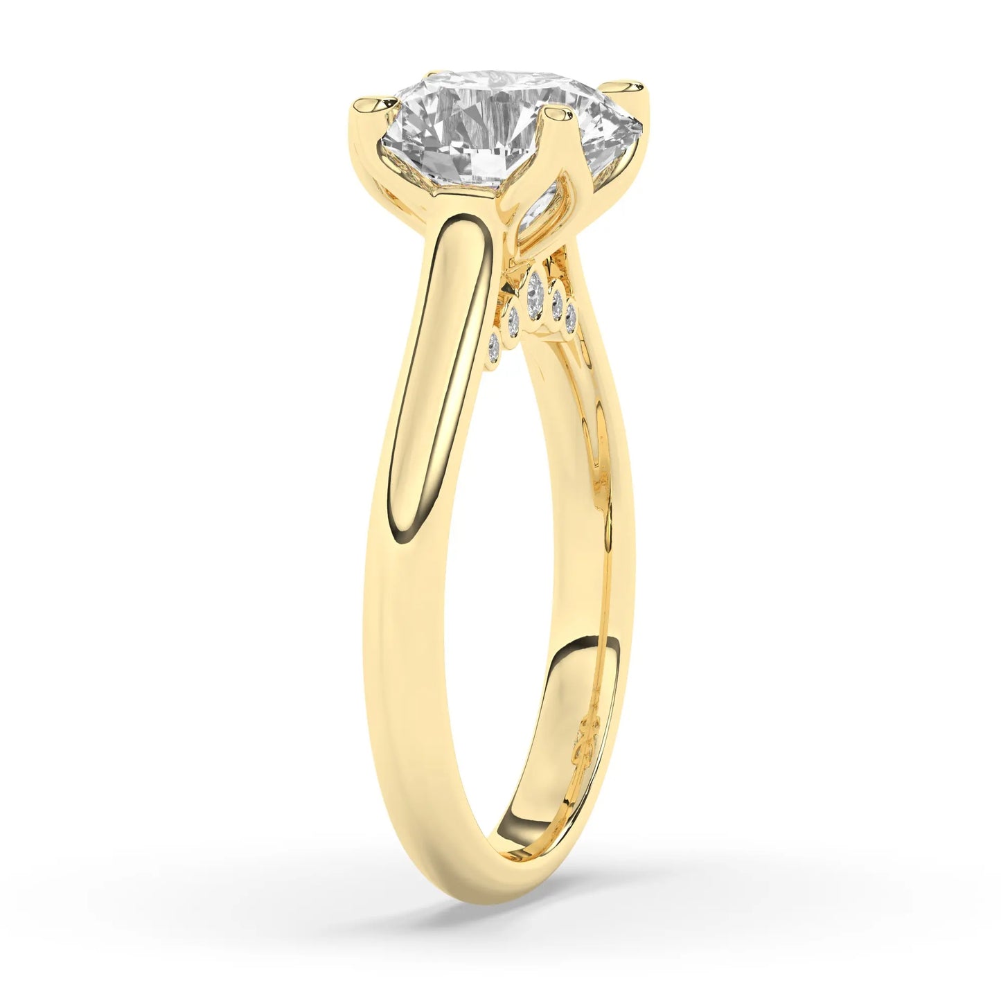 FR2962 Round Briliant 0.50ct D VVS2 Yellow Gold