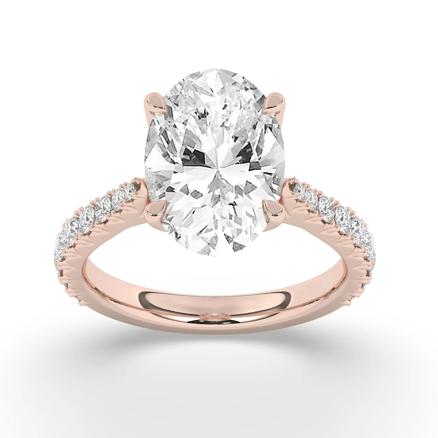 FR2976 Oval 0.50ct D VVS2 Rose Gold