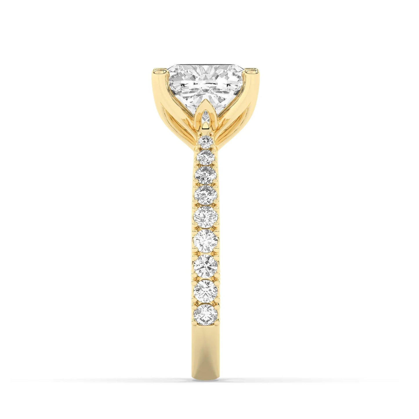 FR2976 Cushion brilliant 0.50ct D VVS2 Yellow Gold