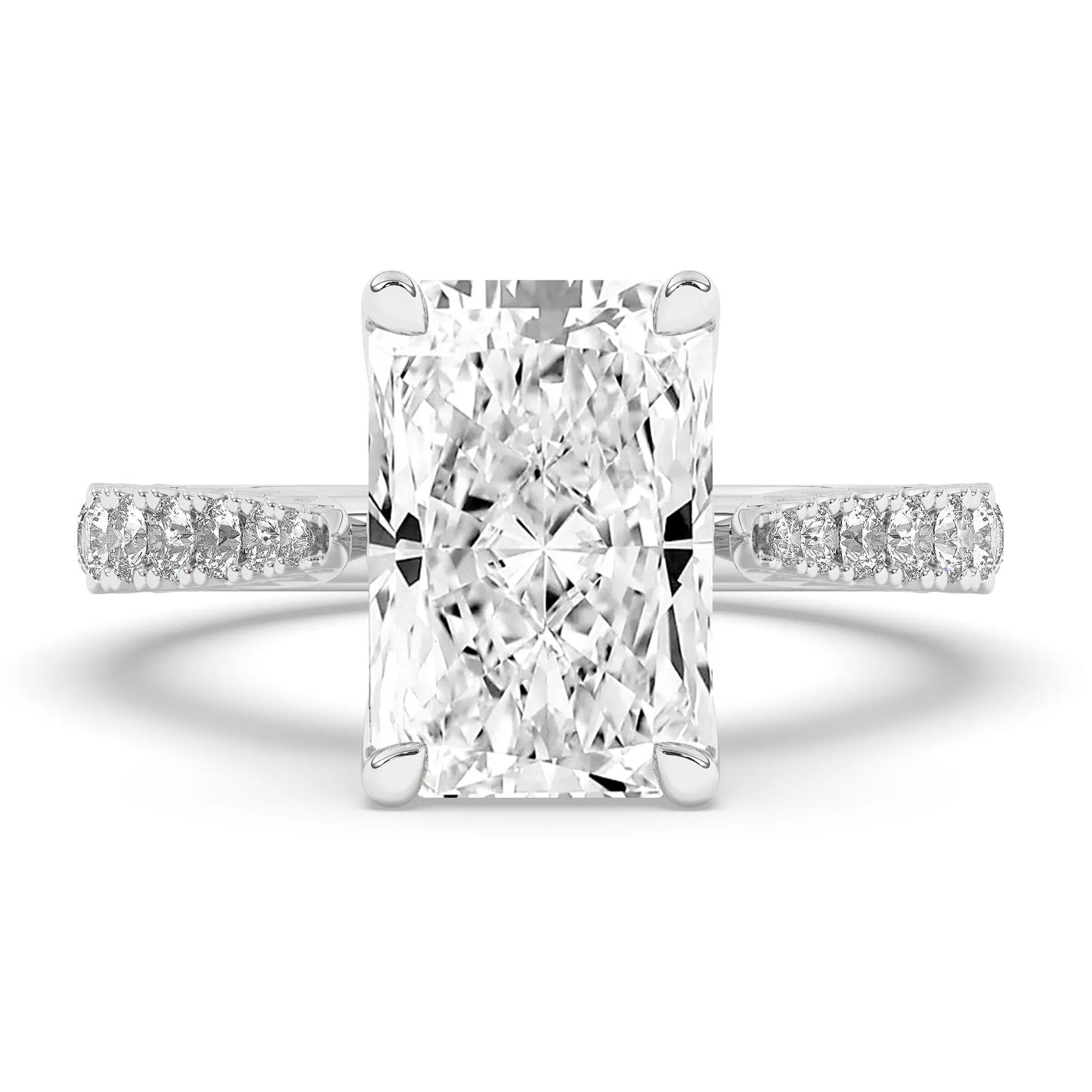 FR2976 Radiant cut 0.50ct D VVS2 White Gold