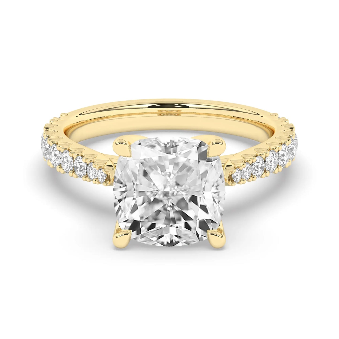 FR2976 Cushion brilliant 0.50ct D VVS2 Yellow Gold