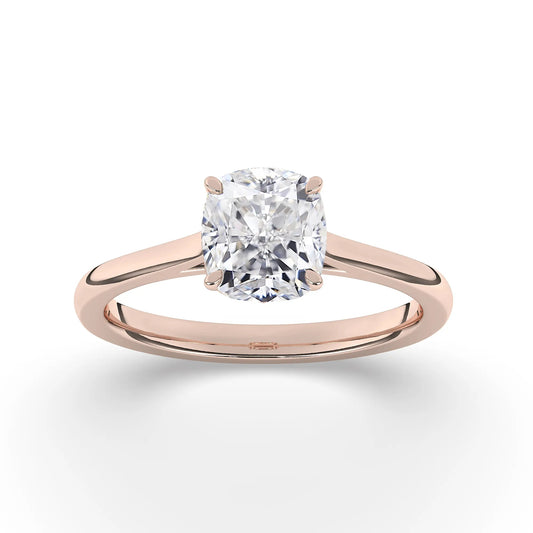 FR2963 Cushion Cut 0.50ct D VVS2 Rose Gold