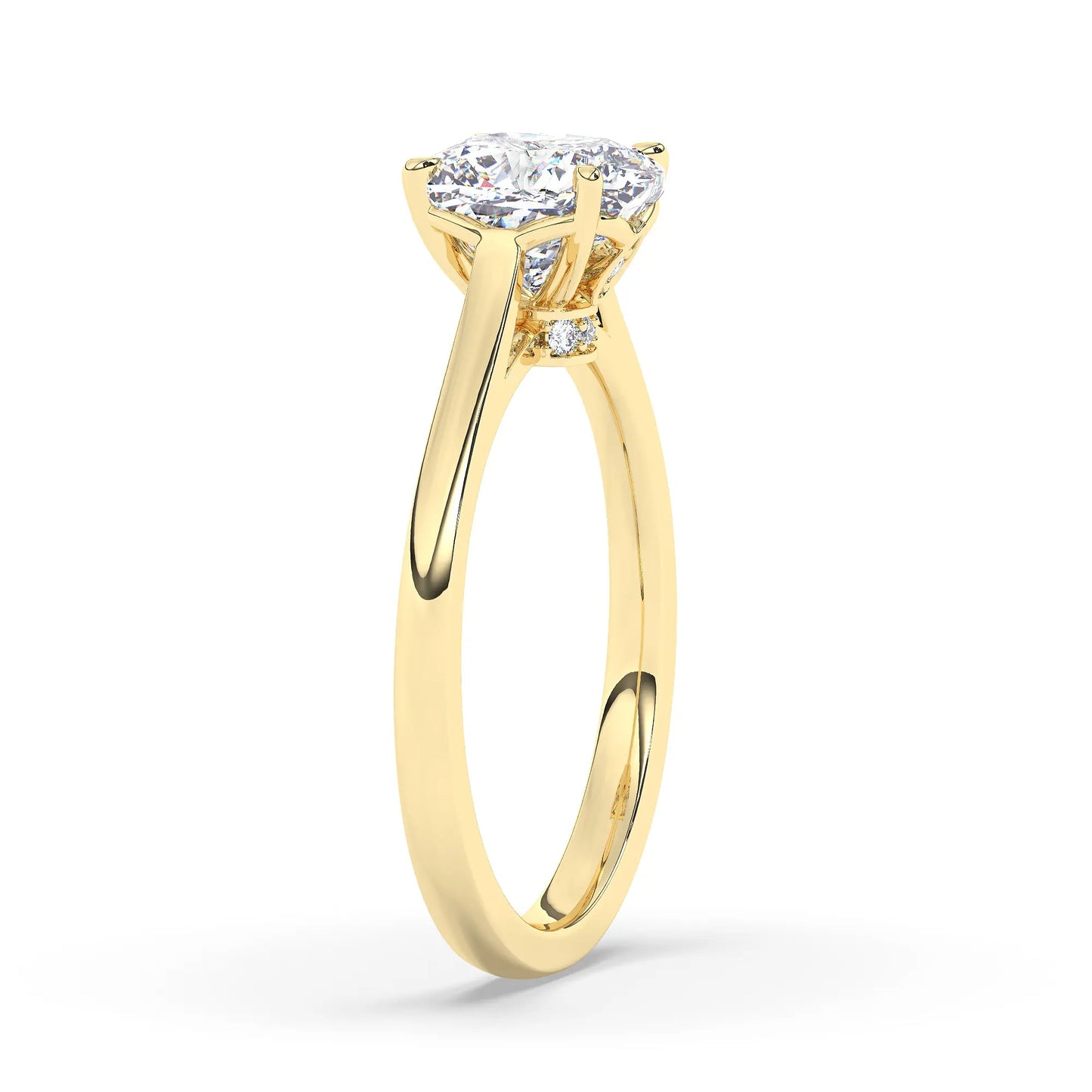 FR2963 Cushion Cut 0.50ct D VVS2 Yellow Gold