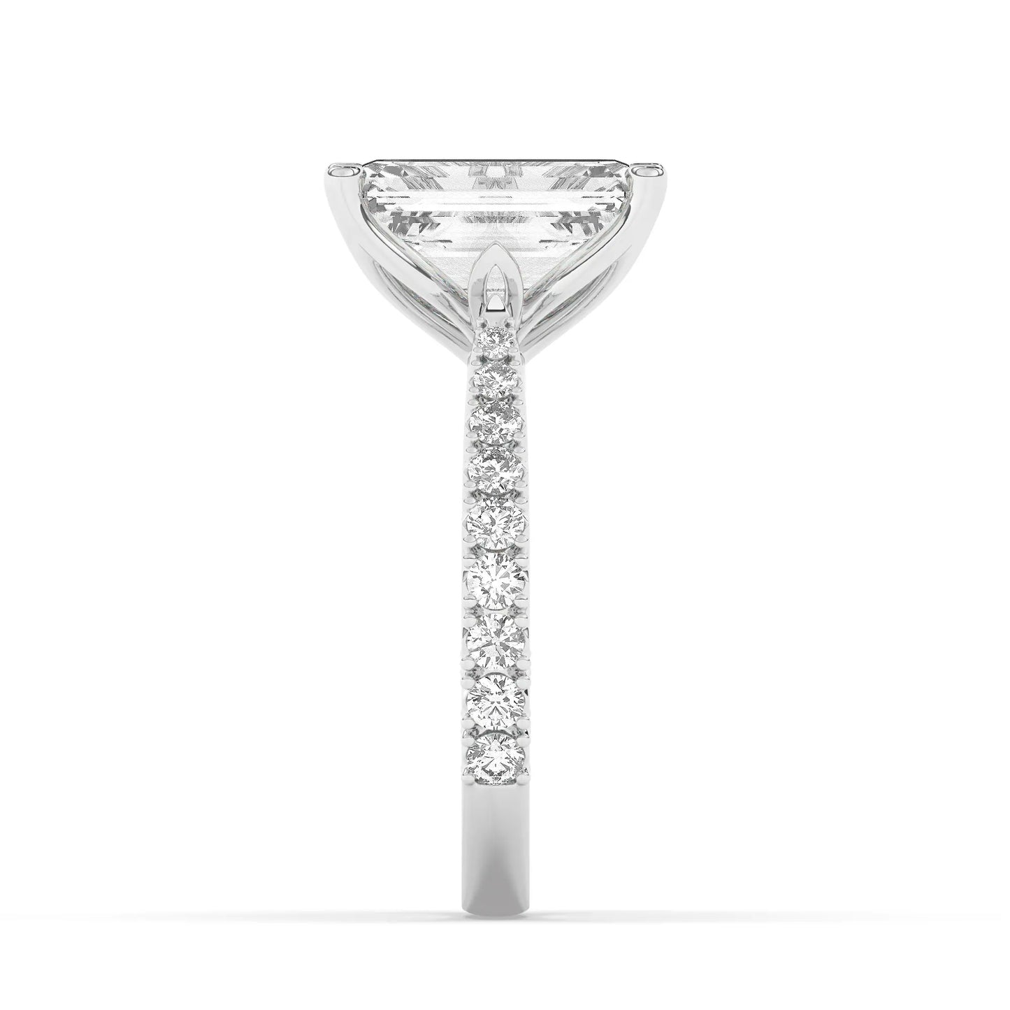 FR2976 Radiant cut 0.50ct D VVS2 White Gold