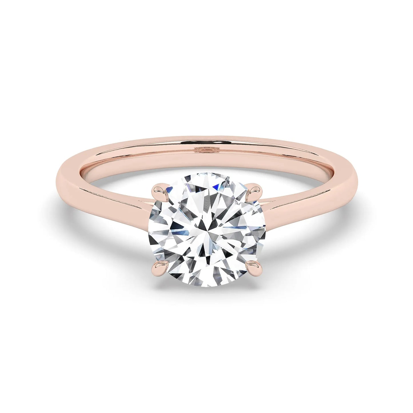 FR2963 Round Briliant 0.50ct D VVS2 Rose Gold