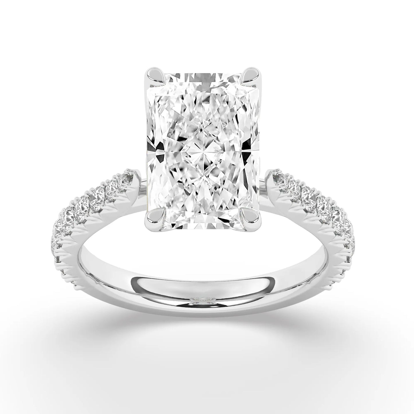 FR2976 Radiant cut 0.50ct D VVS2 White Gold