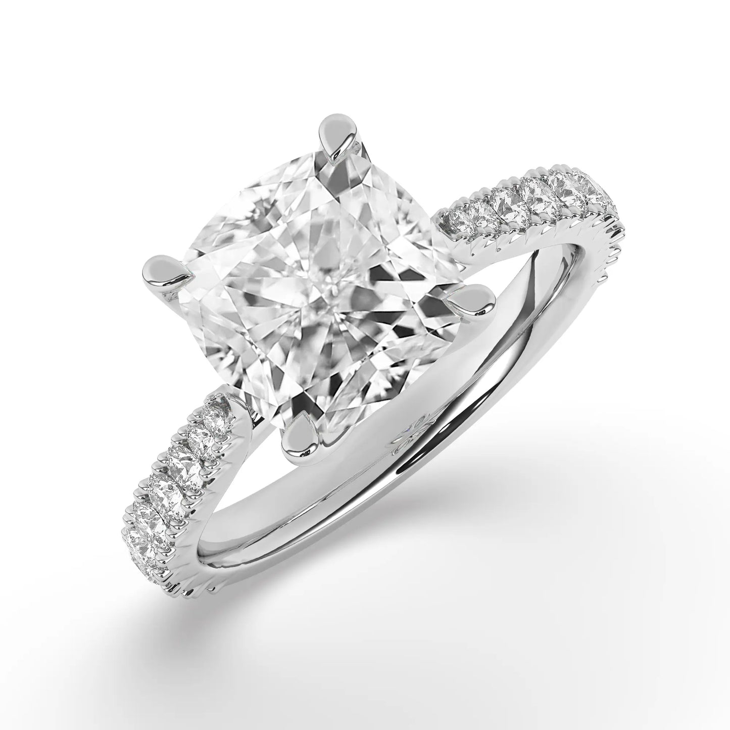 FR2976 Cushion brilliant 0.50ct D VVS2 White Gold