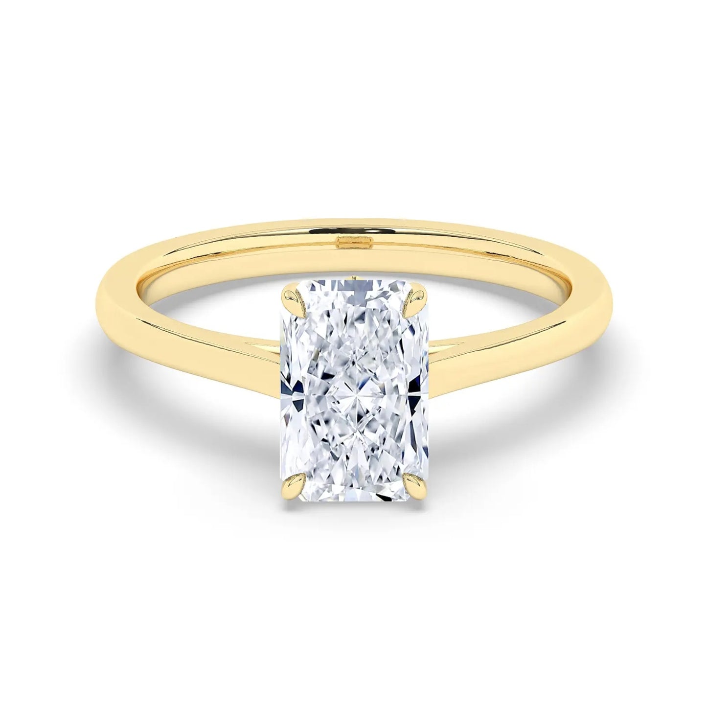 FR2963 Radiant Cut 0.50ct D VVS2 Yellow Gold