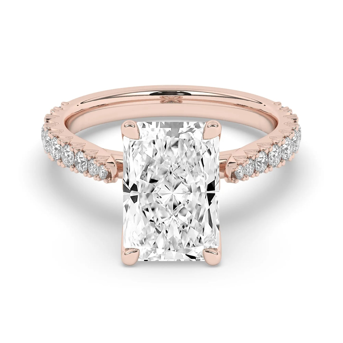 FR2976 Radiant cut 0.50ct D VVS2 Rose Gold