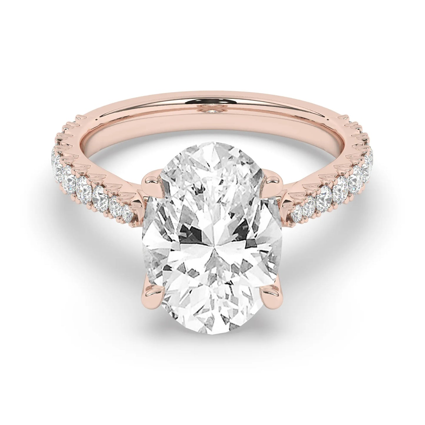 FR2976 Oval 0.50ct D VVS2 Rose Gold