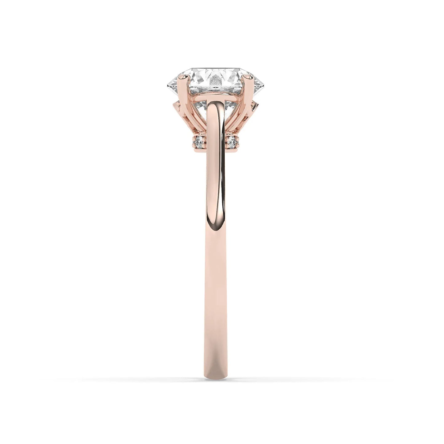 FR2963 Round Briliant 0.50ct D VVS2 Rose Gold