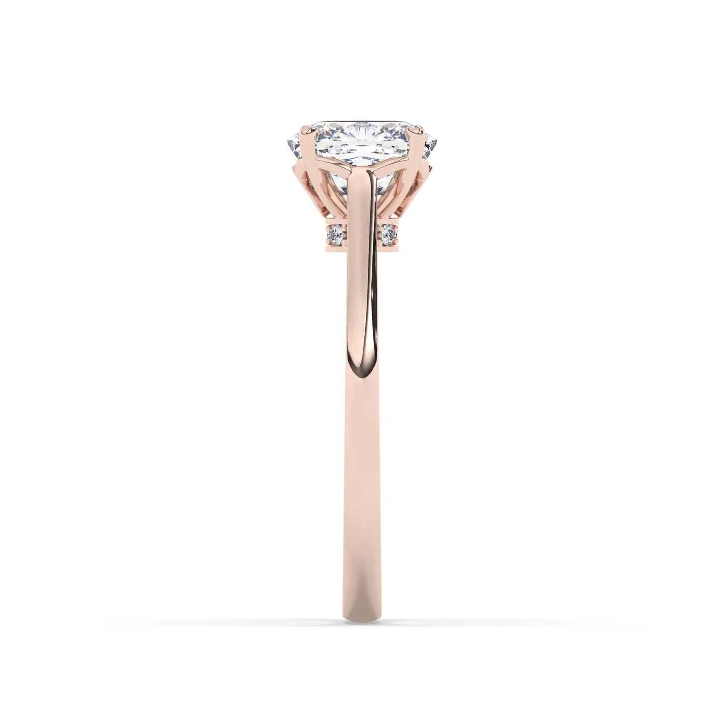 FR2963 Cushion Cut 0.50ct D VVS2 Rose Gold