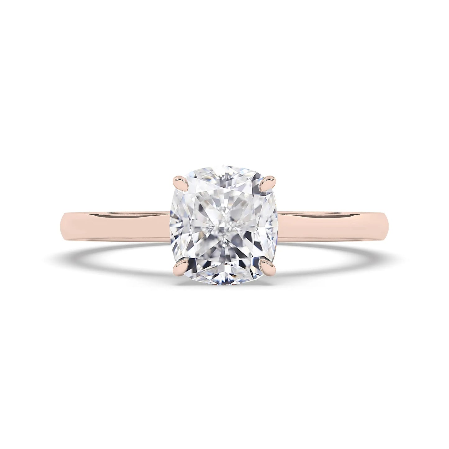 FR2963 Cushion Cut 0.50ct D VVS2 Rose Gold