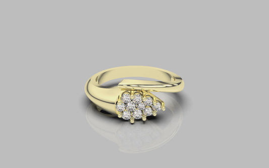 Lab Diamond Drop Ring