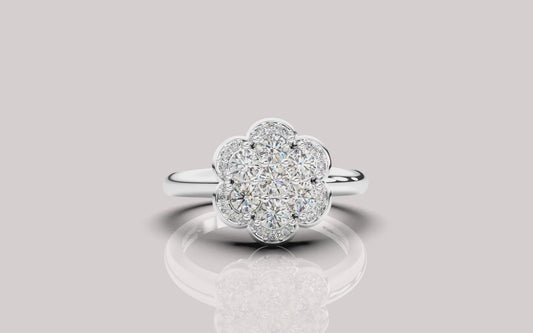 Bague Lab Diamond "Fleur" en or 18Kt