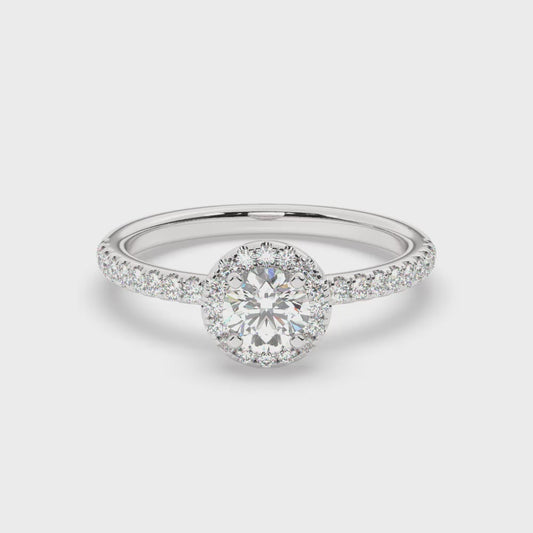 Daniela - Round Halo With Pavé