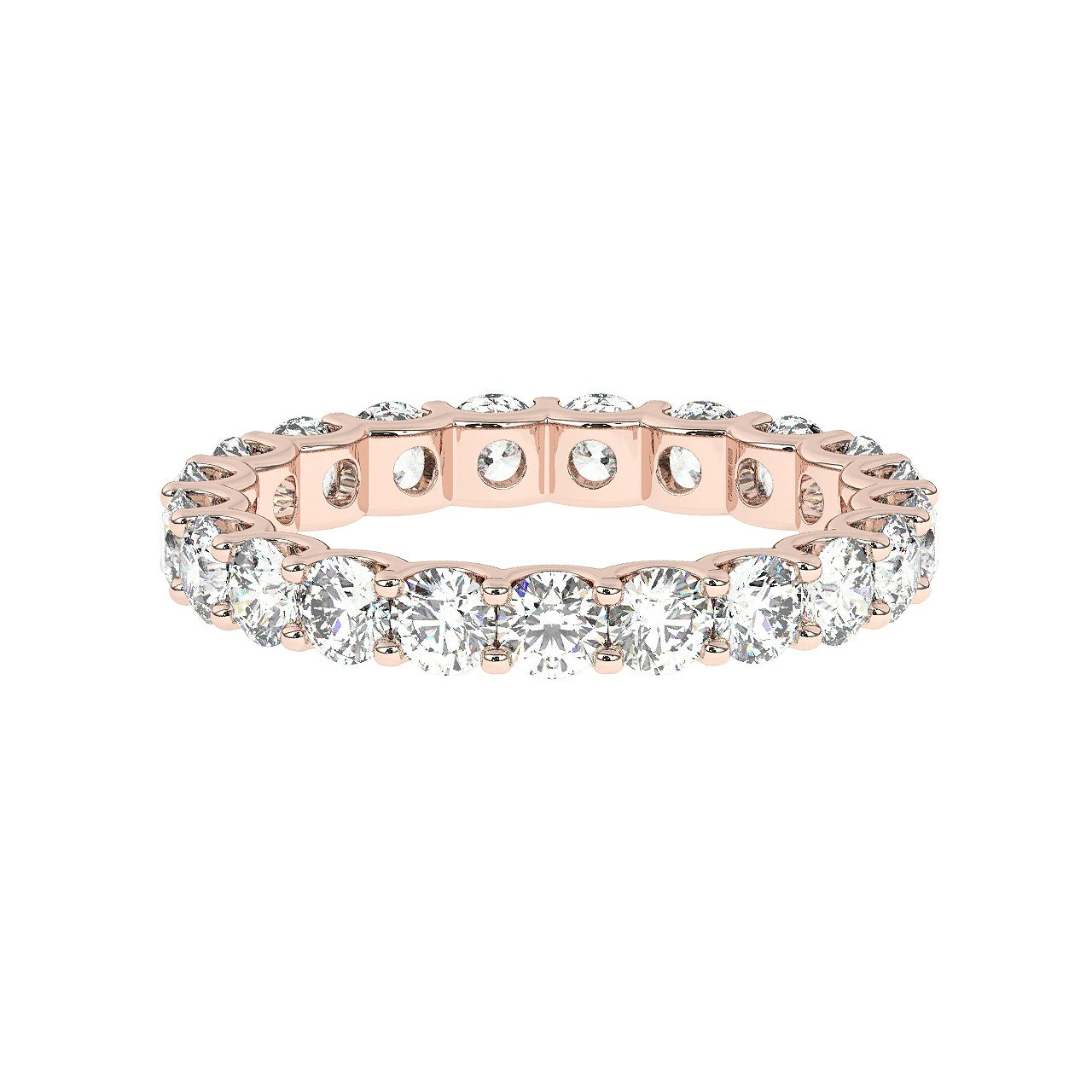 FR0859 Full Eternity Claw Set 2.1ct Rose Gold